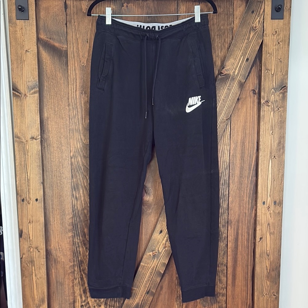 Nike Black Sweatpants with White Logo